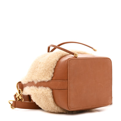 Saint Laurent Shearling Calfskin Small Emmanuelle Bucket Bag Natural Beige Brick 4 of 13