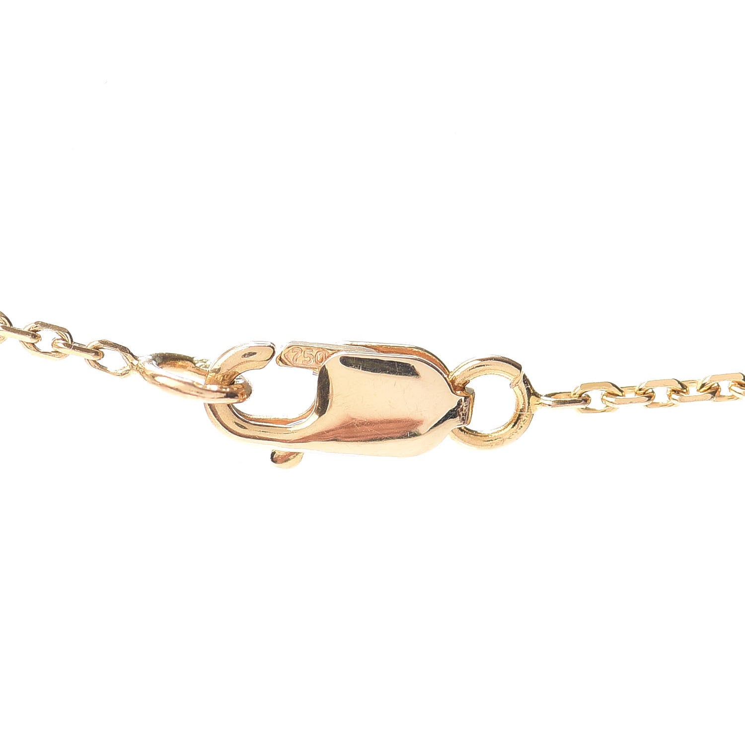 Van Cleef & Arpels 18K Yellow Gold Carnelian Sweet Alhambra Heart Pendant Necklace 4 of 5