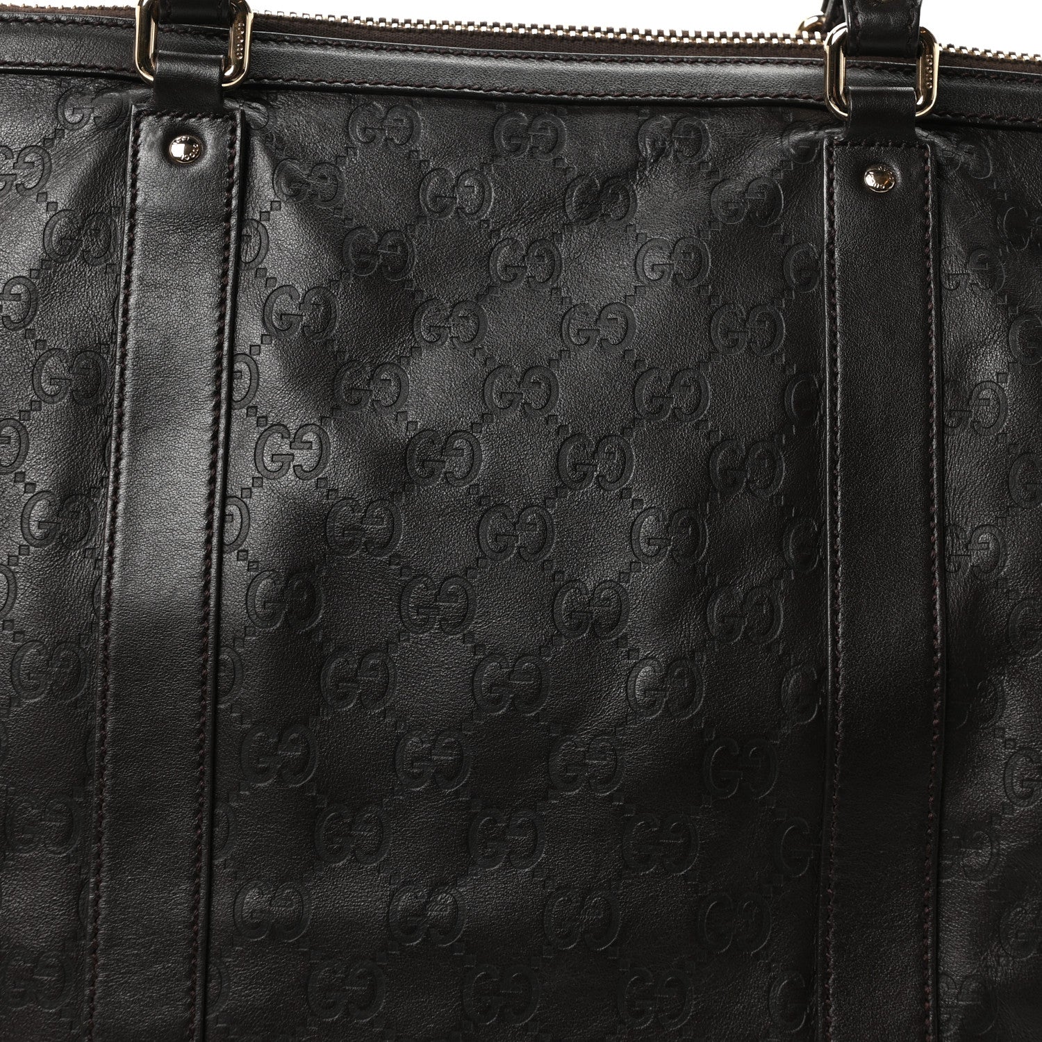 Gucci Guccissima Large Business Tote Dark Brown 8 of 10