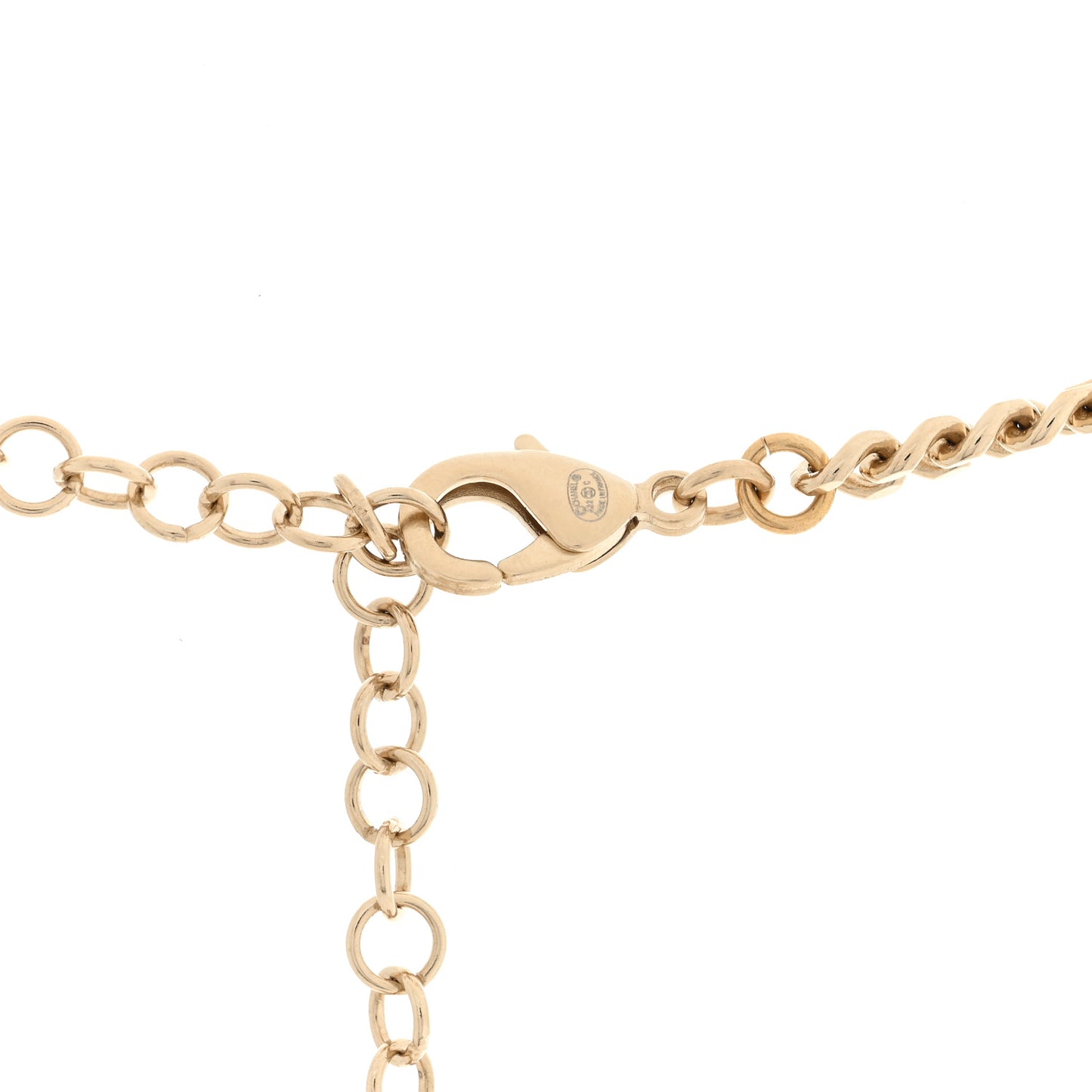 Crystal Resin CC Chain Link Short Necklace Black Gold