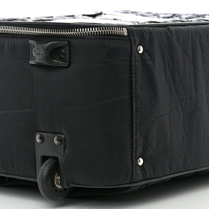 Chanel Toile Calfskin Quilted Paris New York Trolley Black 9 of 10