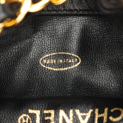 Chanel Lambskin CC Drawstring Bag Black 7 of 9