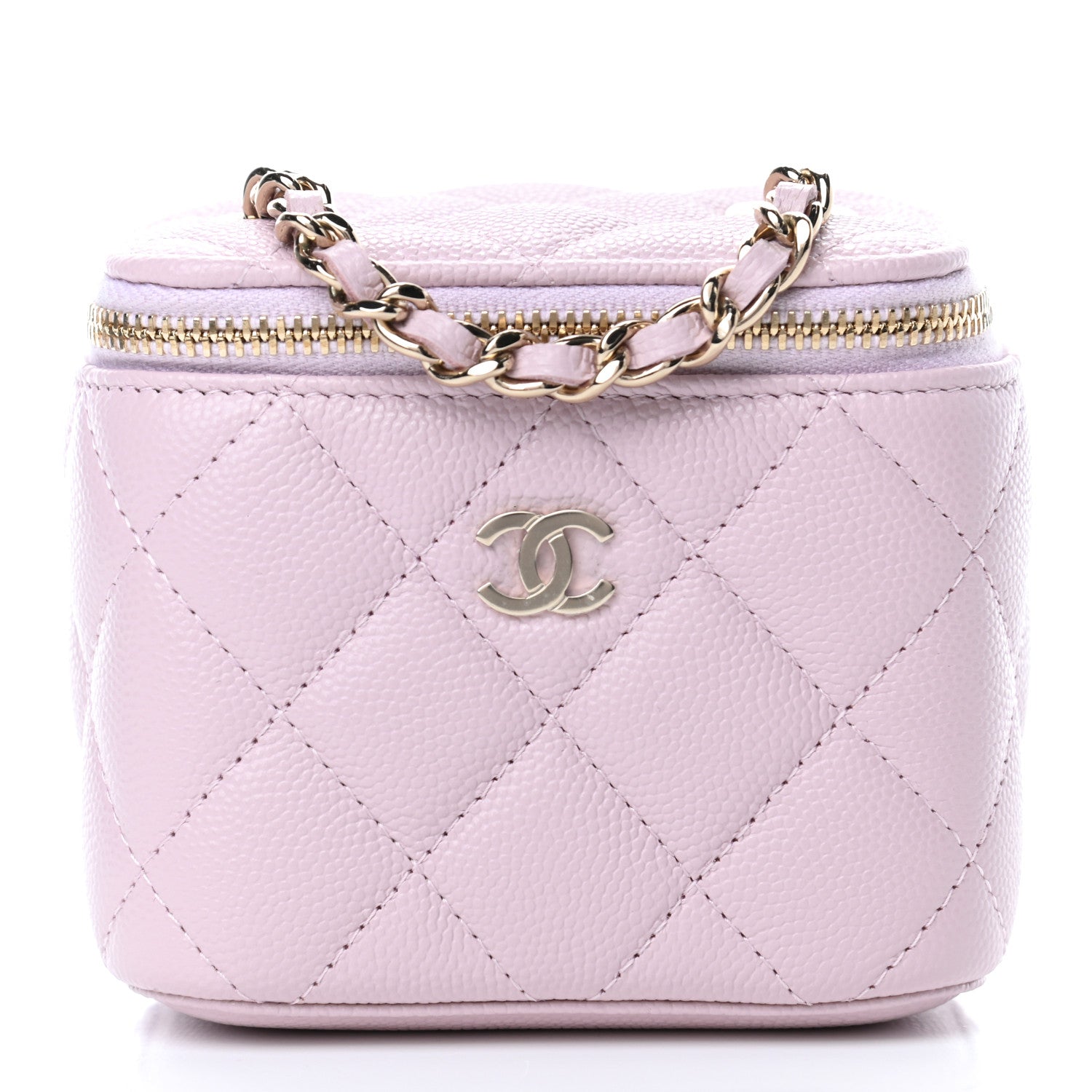 Chanel Caviar Quilted Mini Vanity Case With Chain Light Pink 1 of 4