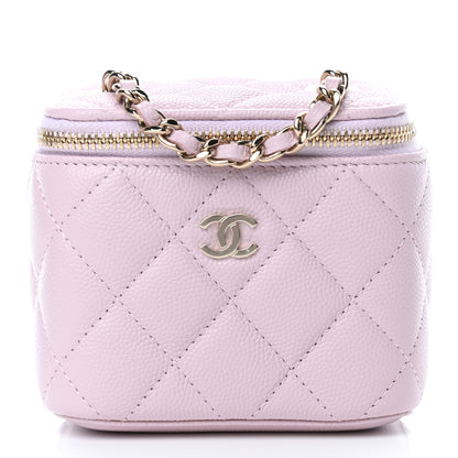 Chanel Caviar Quilted Mini Vanity Case With Chain Light Pink 1 of 4