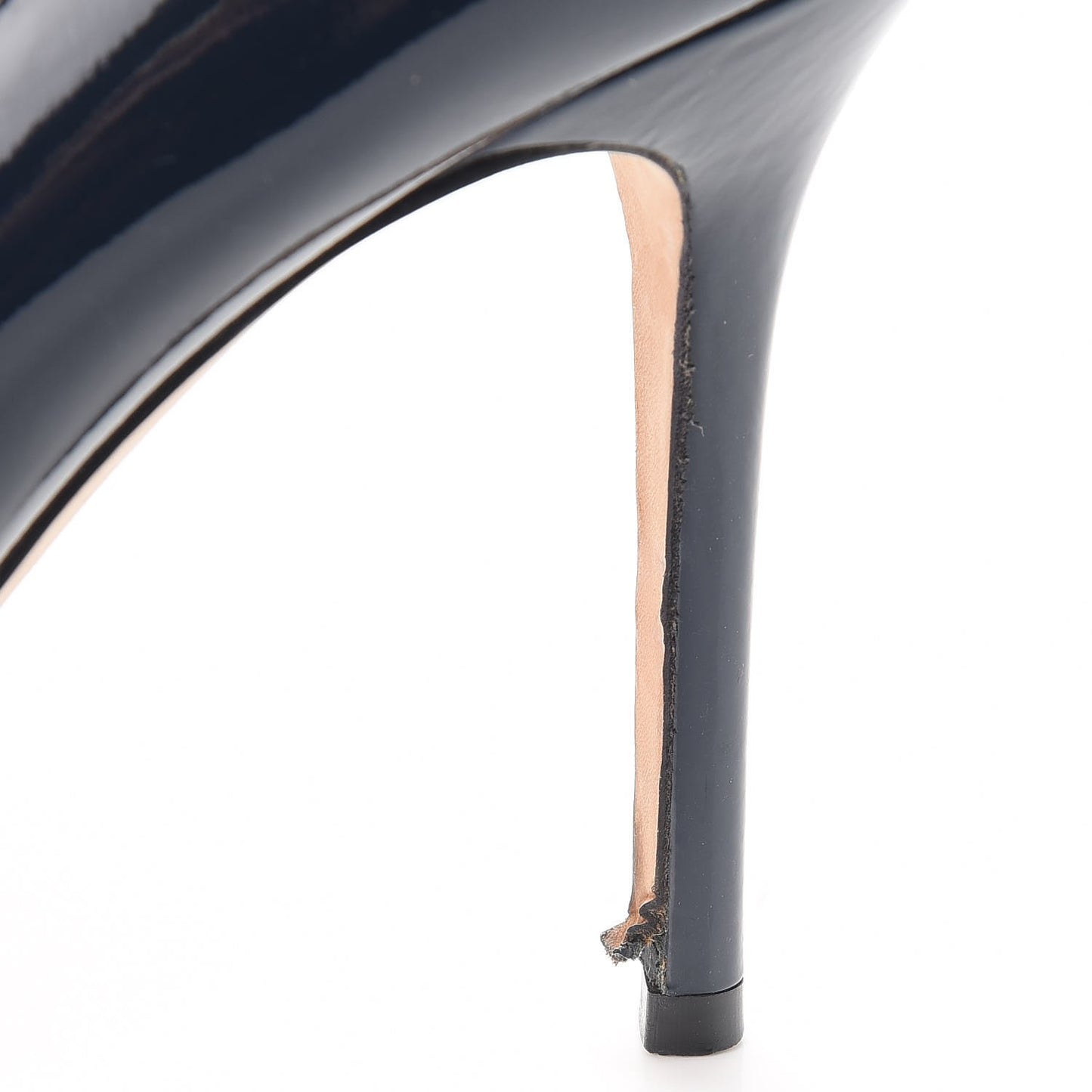 Patent Luna Platform Peep Toe Pumps 38 Navy