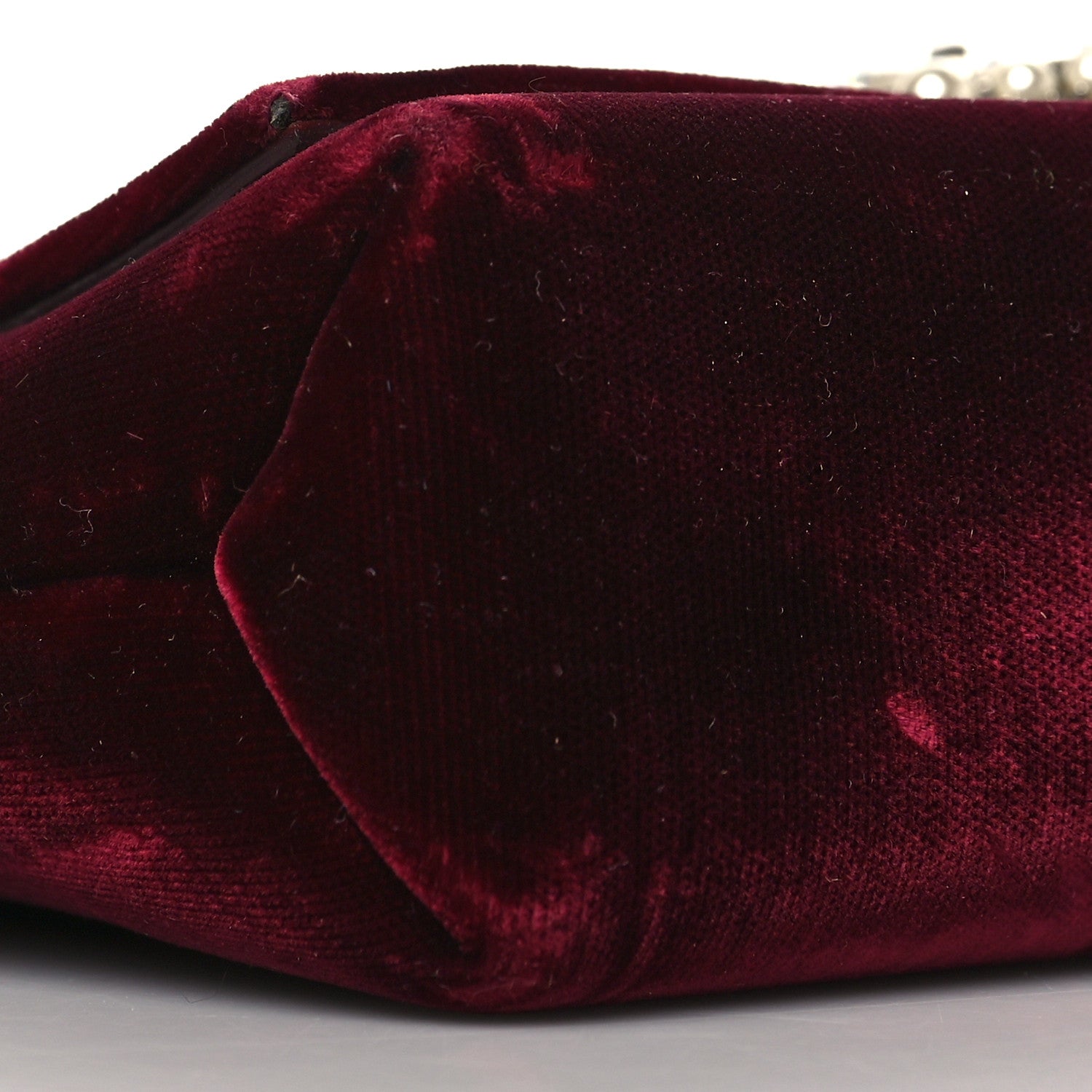 Jimmy Choo Velvet Crystal Pearl Shoulder Bag Burgundy 8 of 9