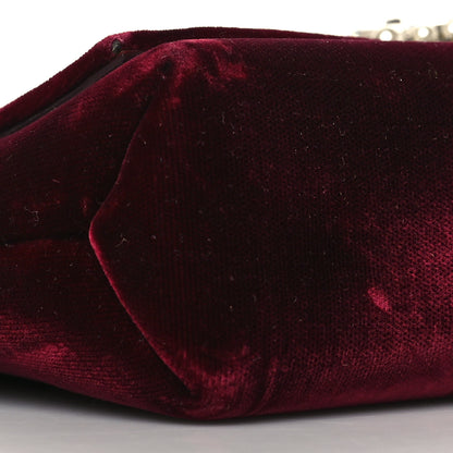 Jimmy Choo Velvet Crystal Pearl Shoulder Bag Burgundy 8 of 9