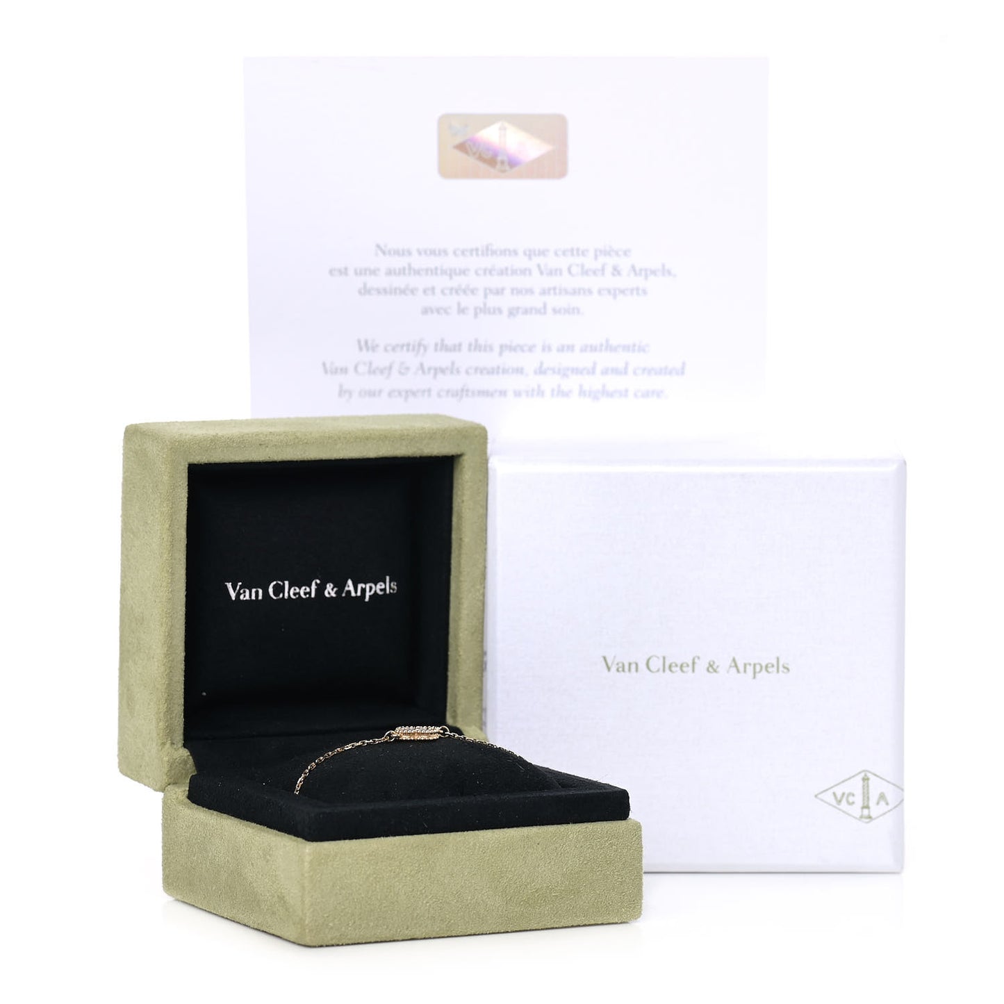 18K Yellow Gold Mother of Pearl Sweet Alhambra Bracelet