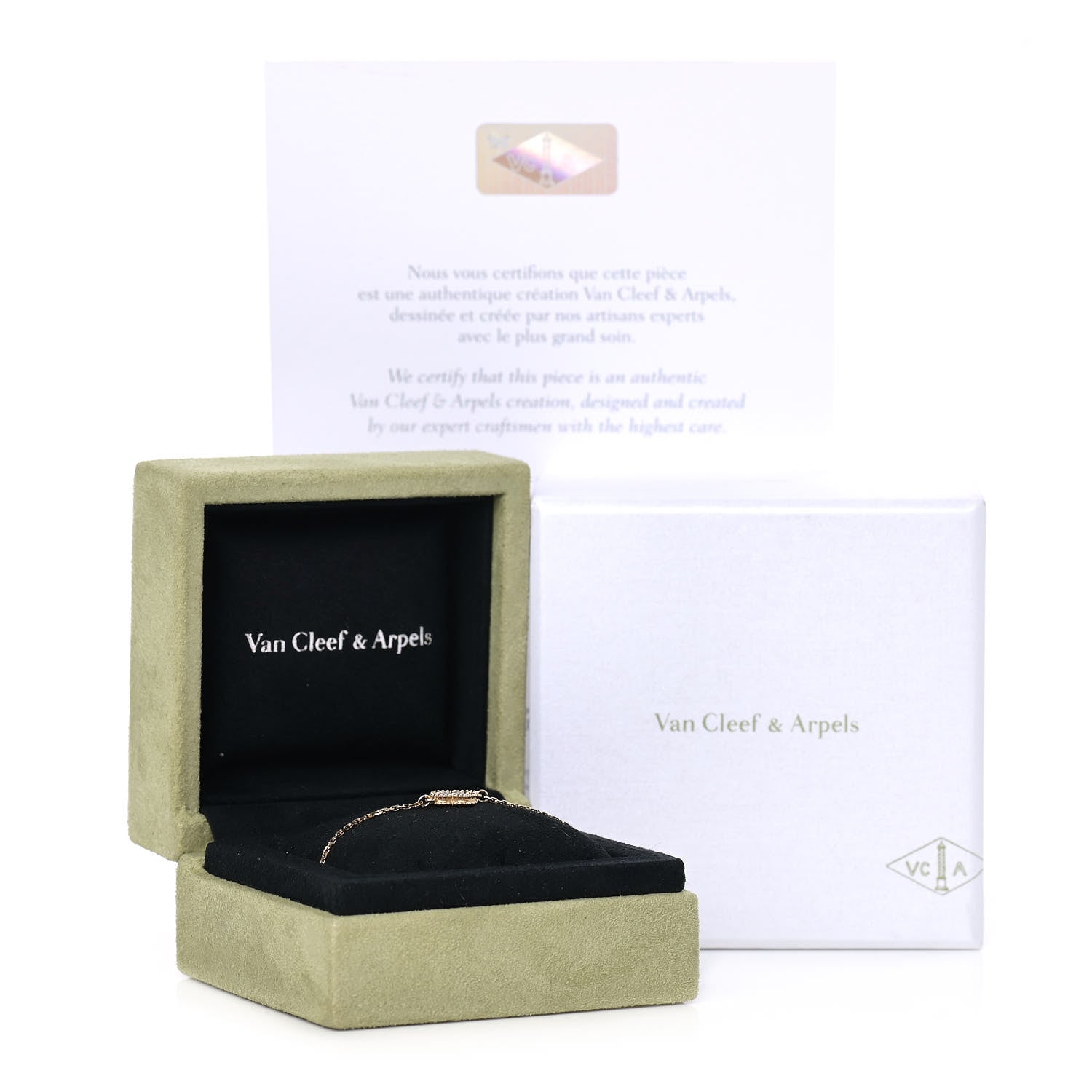 Van Cleef & Arpels 18K Yellow Gold Mother of Pearl Sweet Alhambra Bracelet 7 of 7