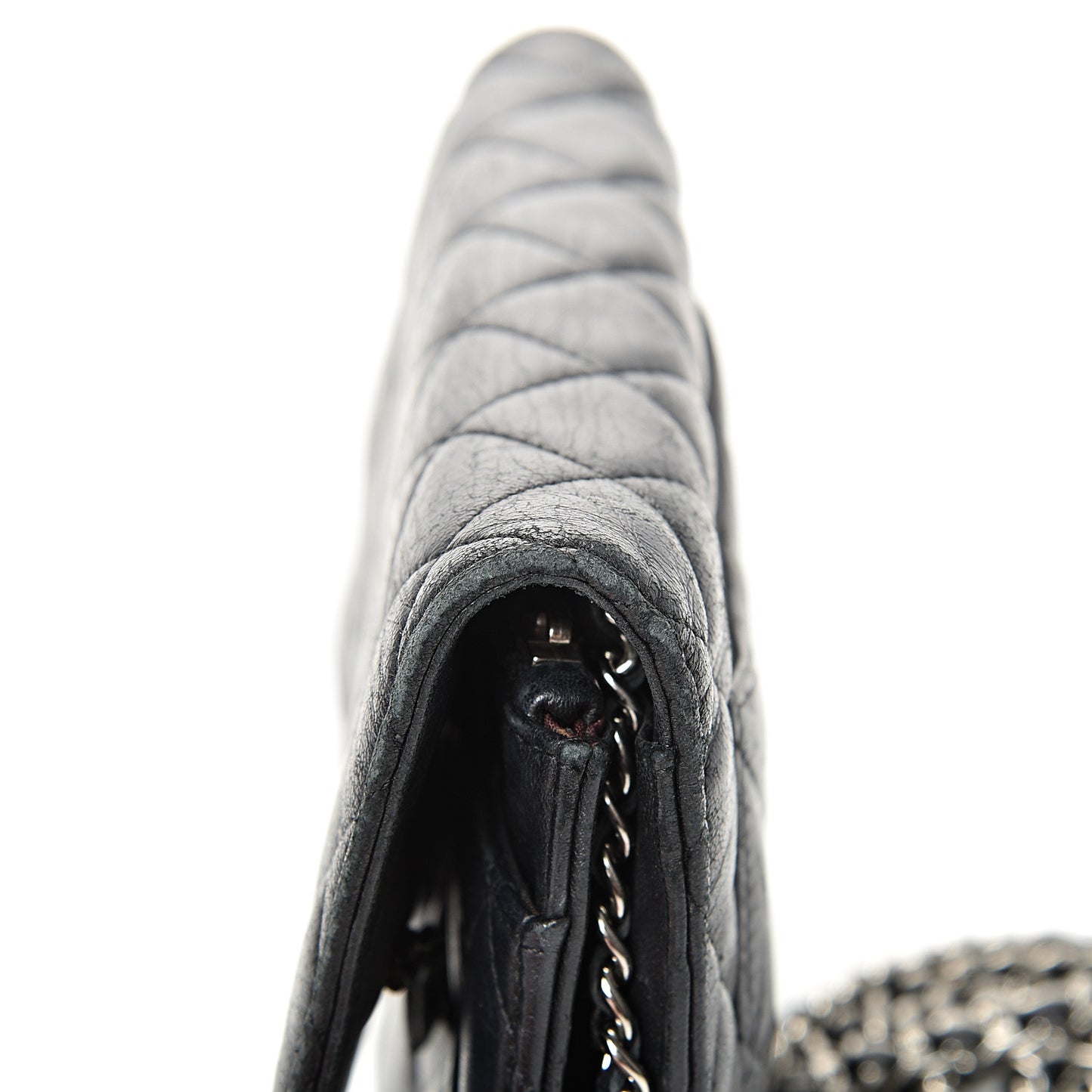 Lambskin Quilted Wallet On Chain WOC Black