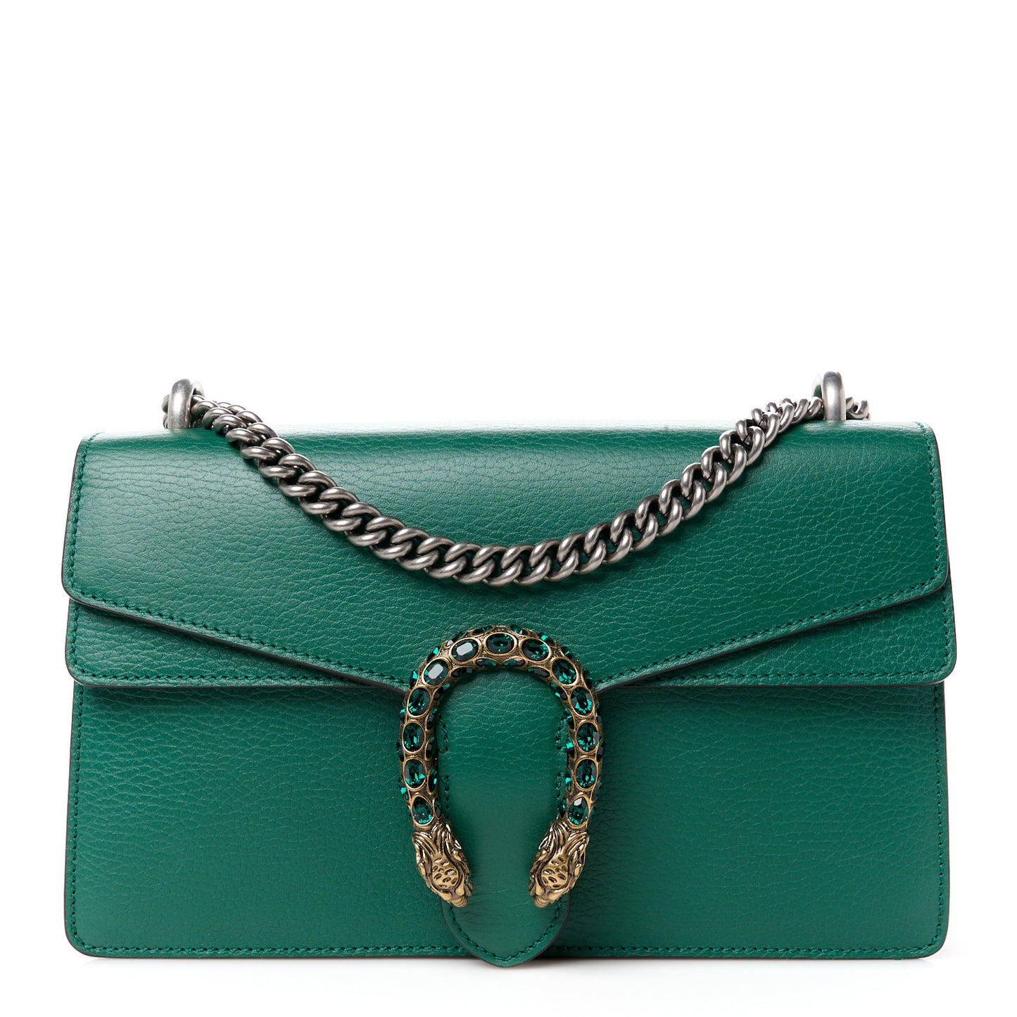 Pebbled Calfskin Small Dionysus Shoulder Bag Emerald