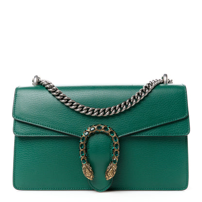 Gucci Pebbled Calfskin Small Dionysus Shoulder Bag Emerald 1 of 12