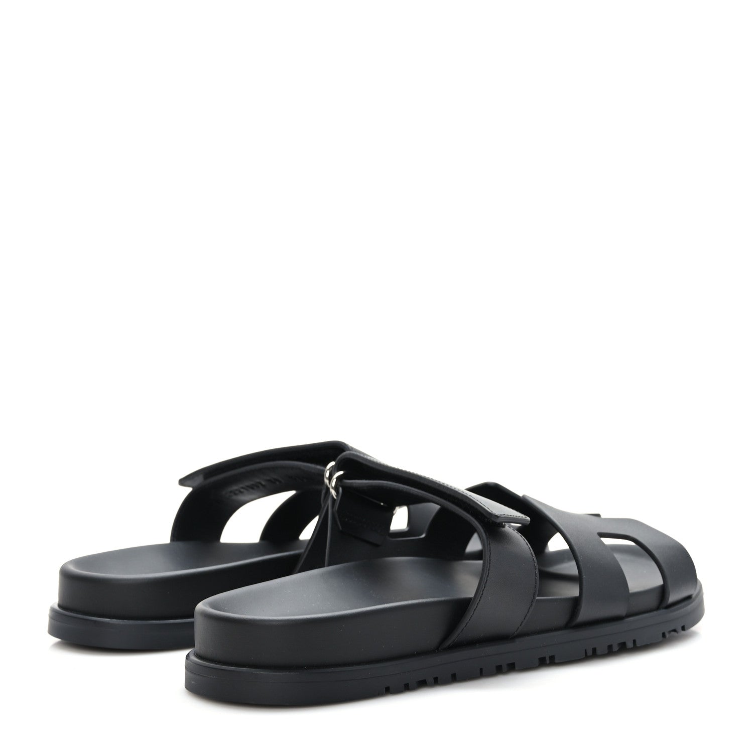 Hermes Calfskin Womens Chypre Sandals 38 Black 4 of 9