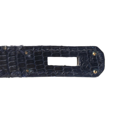 Hermes Lizard Kelly Sellier 32 Bleu Indigo 7 of 12