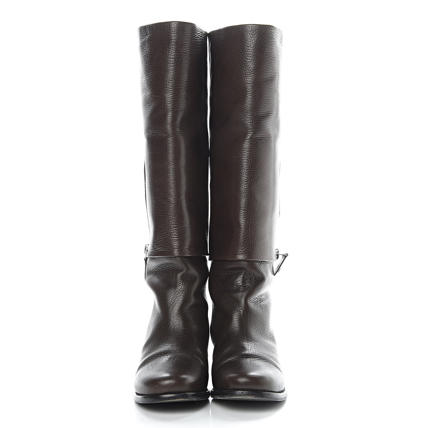 Chanel Calfskin High Boots 38 Dark Brown 2 of 15