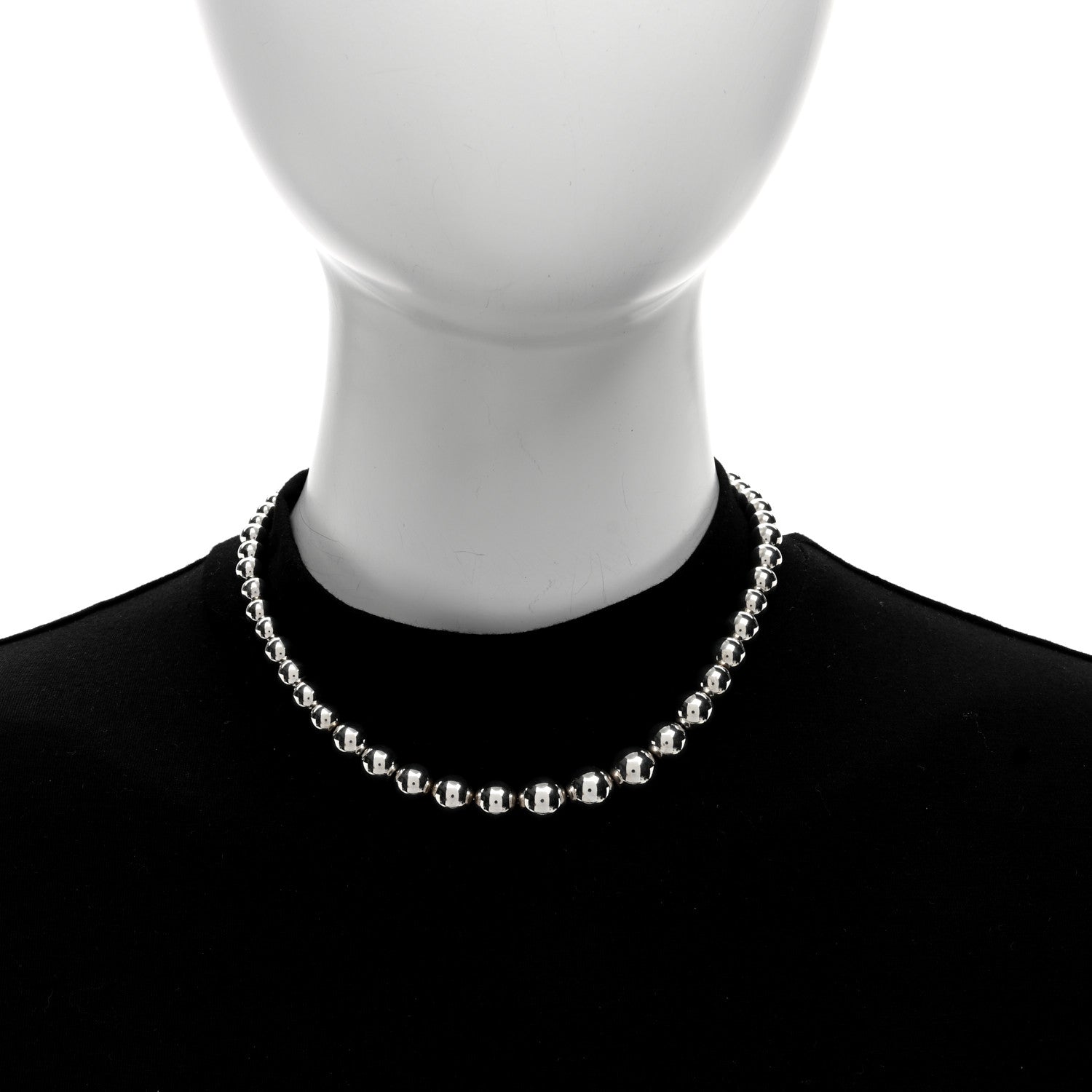 Tiffany Sterling Silver HardWear Graduated Ball Necklace 2 of 4