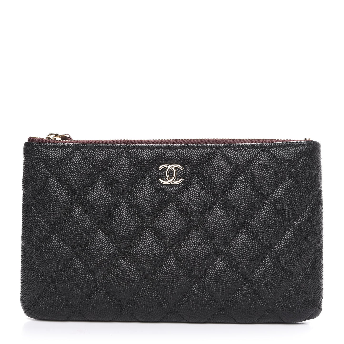 Caviar Quilted Small Pouch Black