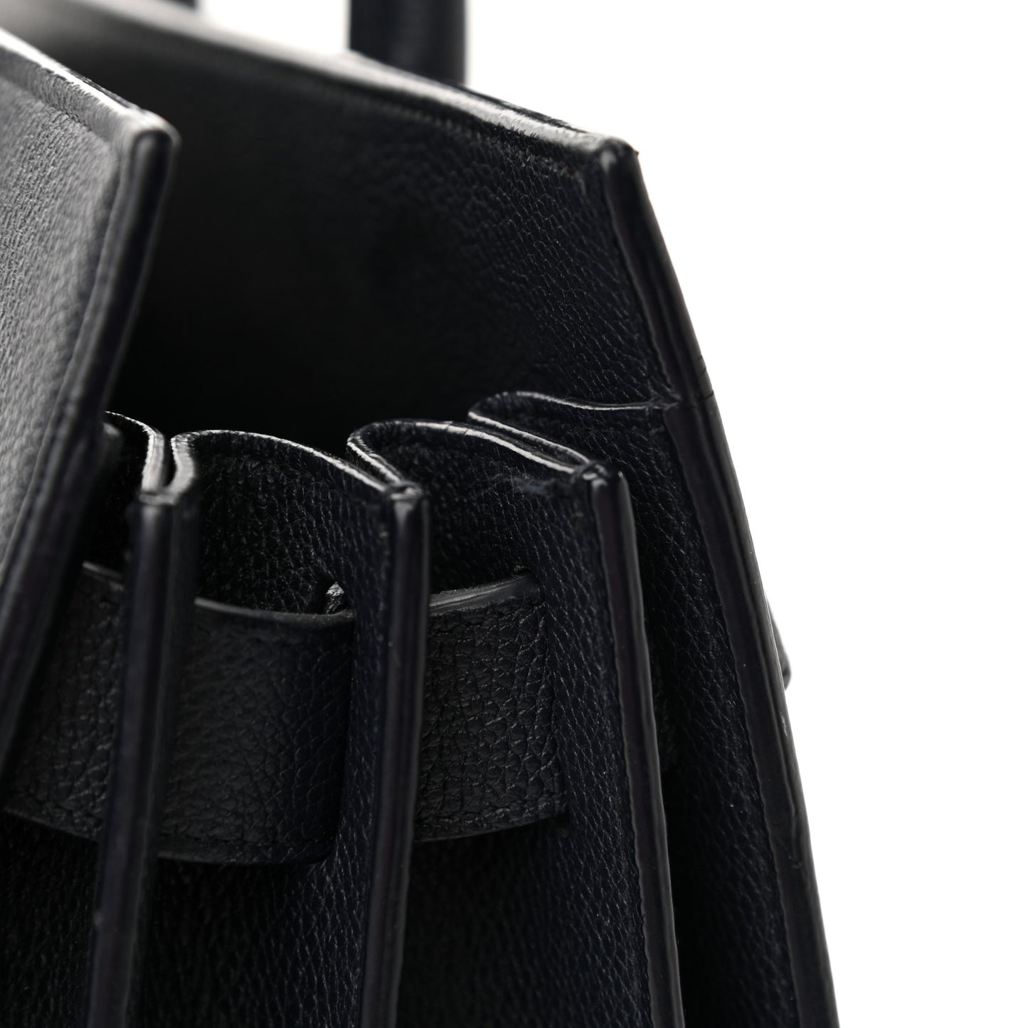 Grained Calfskin Small Sac De Jour Black