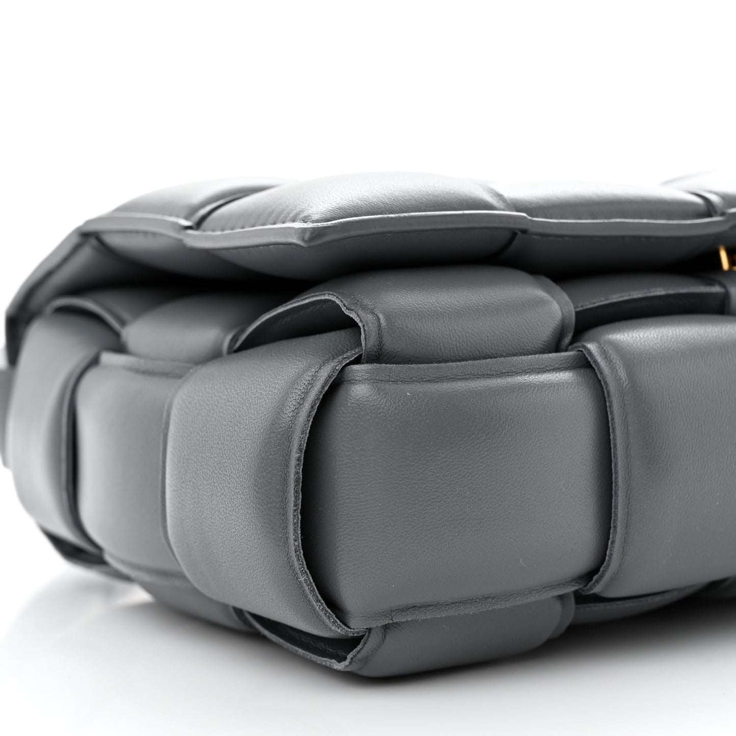 Nappa Maxi Intreccio Padded Cassette Crossbody Bag Thunder