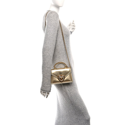 Dolce & Gabbana Metallic Nappa Small Devotion Envelope Top Handle Bag Gold 3 of 10