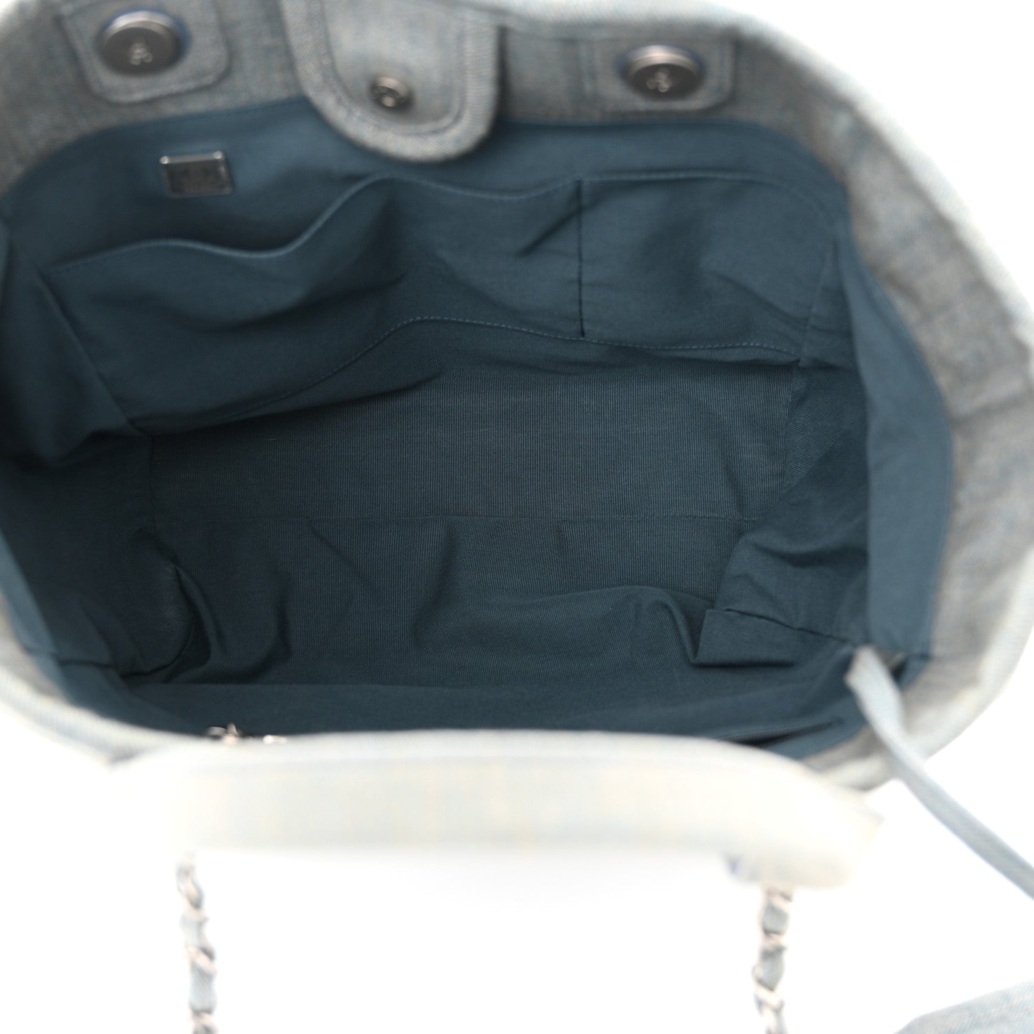 Chanel Denim Small Deauville Tote Light Blue 6 of 13