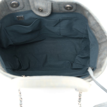 Chanel Denim Small Deauville Tote Light Blue 6 of 13
