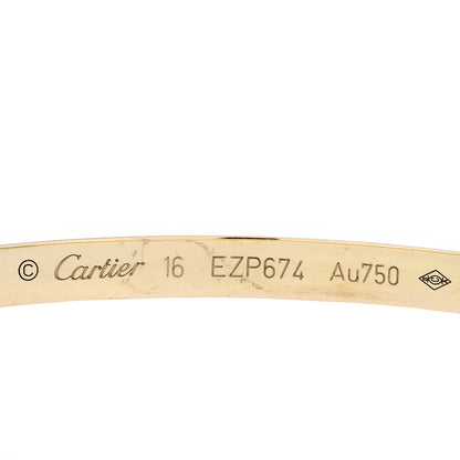 Cartier 18K Yellow Gold Small LOVE Bracelet 16 4 of 8