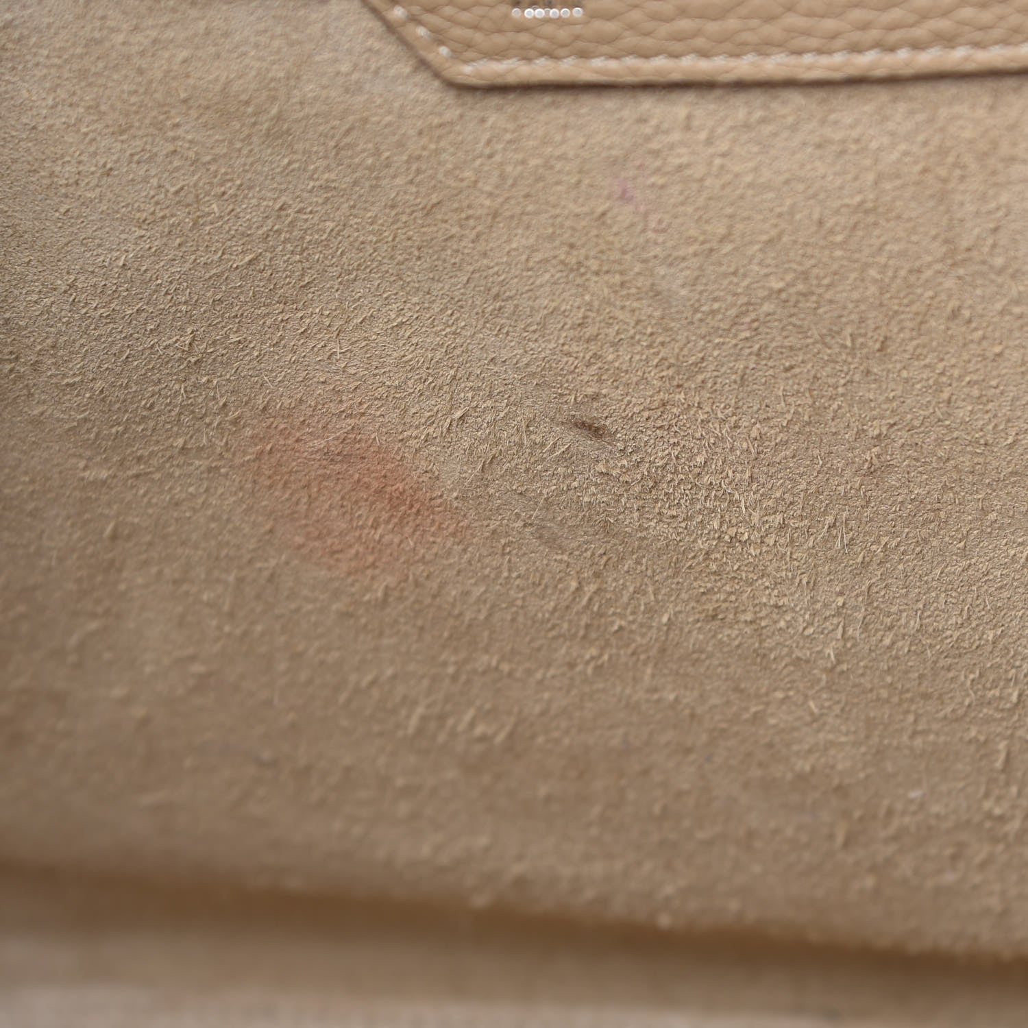 Celine Drummed Calfskin Mini Luggage Dune 9 of 15