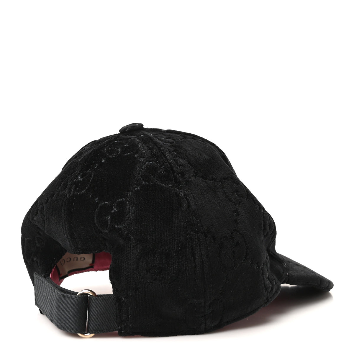 Velvet GG Monogram Baseball Hat S Black