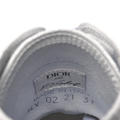 Christian Dior X KENNY SCARF Technical Canvas Oblique Patch Mens B23 High Top Sneakers 37 White Blue 7 of 9