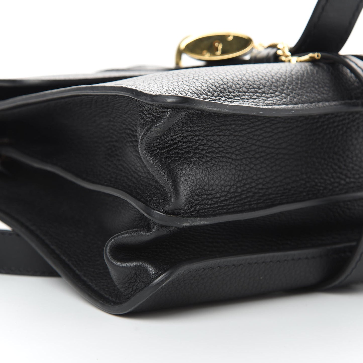 Grained Calfskin Medium Aby Day Shoulder Bag Black
