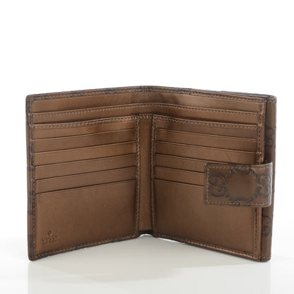 Gucci Metallic Guccissima Dice French Flap Wallet Brown 6 of 8