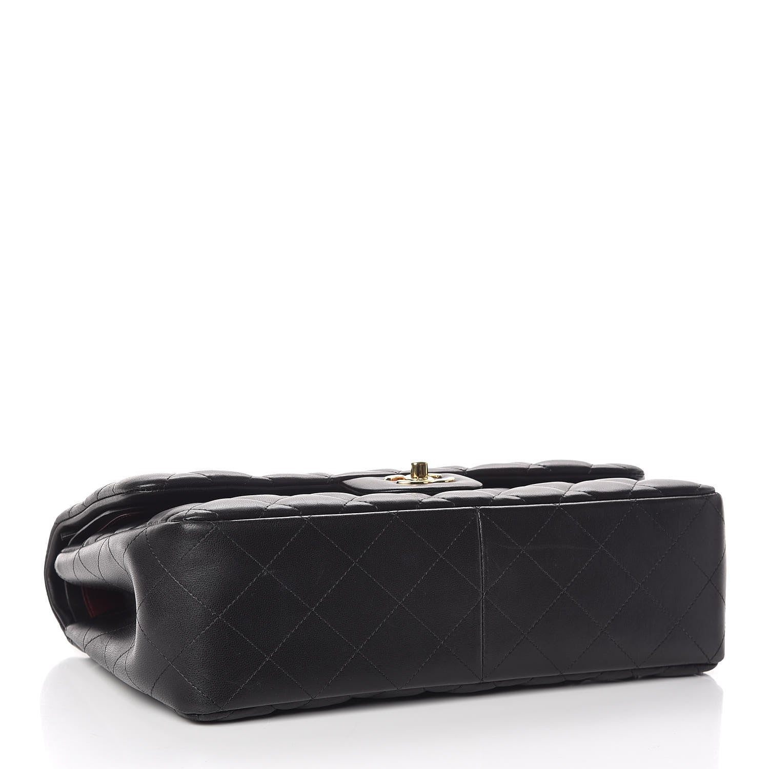 Chanel Lambskin Quilted Jumbo Double Flap Black 4 of 10