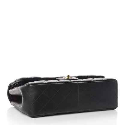 Chanel Lambskin Quilted Jumbo Double Flap Black 4 of 10