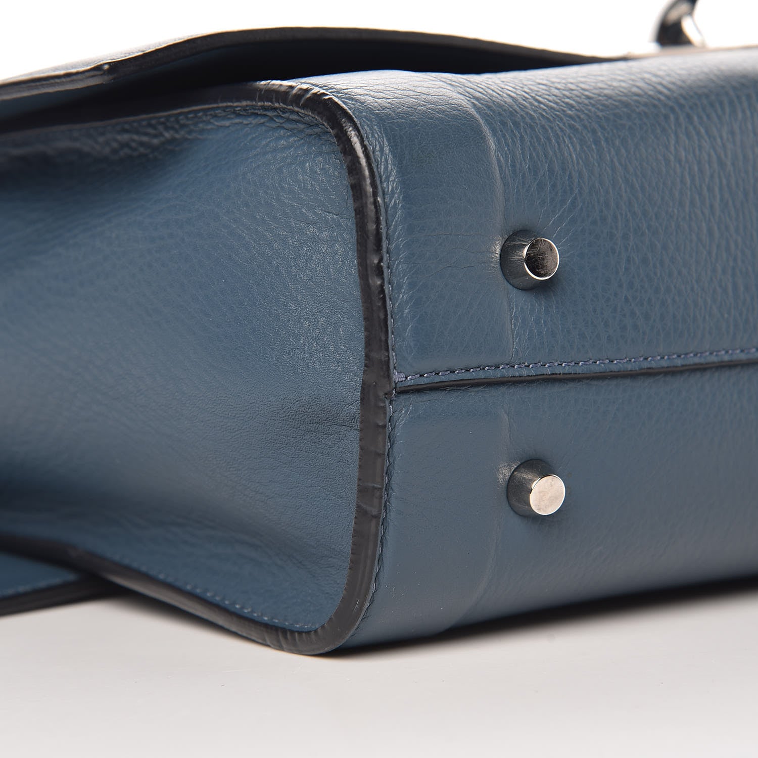 Givenchy Grained Calfskin Small Shark Lock Satchel Mineral Blue 13 of 17