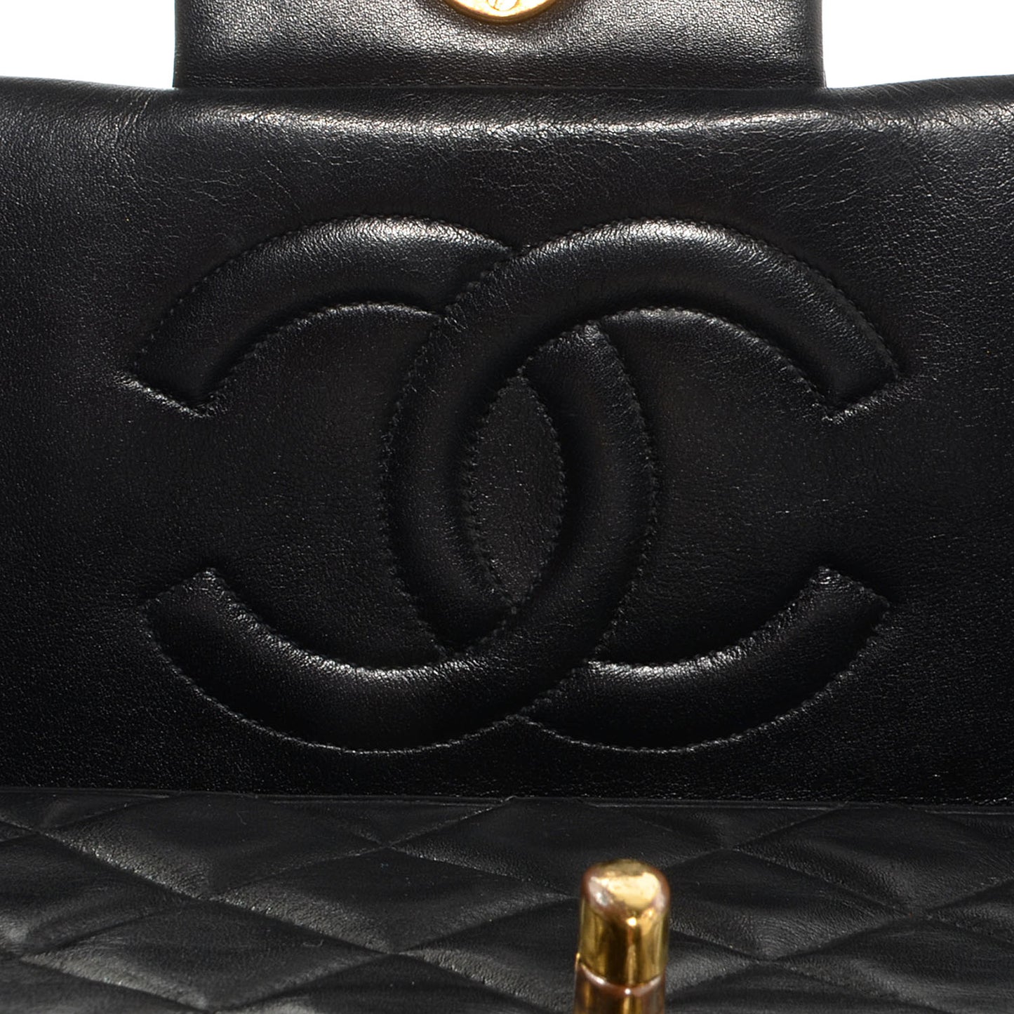 Lambskin XL Jumbo Flap Black