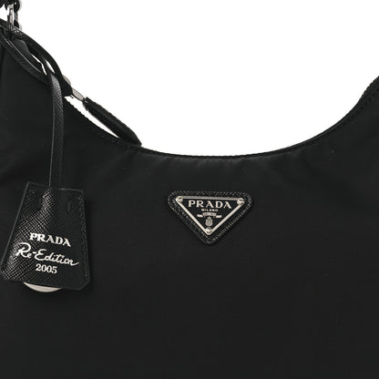 Prada Tessuto Nylon Saffiano Mini Re-Edition 2005 Bag Black 8 of 10