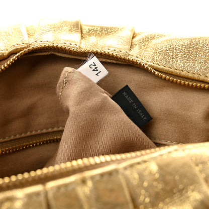 Miu Miu Metallic Soft Calfskin Oversized Clutch Gold 7 of 10
