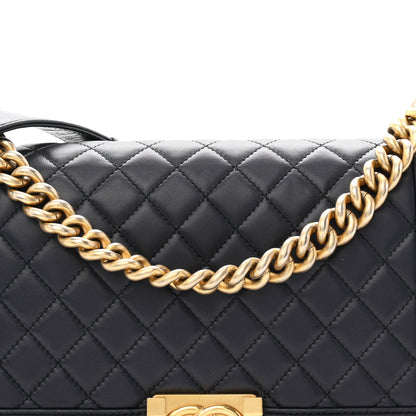 Chanel Lambskin Quilted Medium Boy Flap Navy 8 of 10
