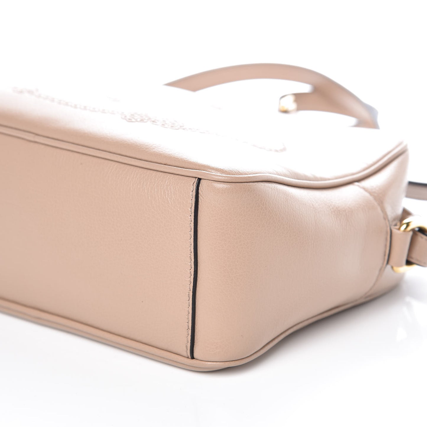 Glace Calfskin Embossed Logo Crossbody Cammeo