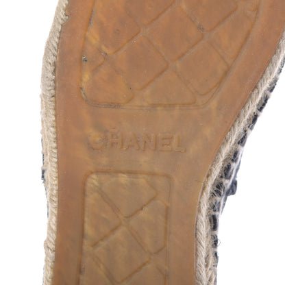 Chanel Canvas CC Espadrilles 38 Black 9 of 9