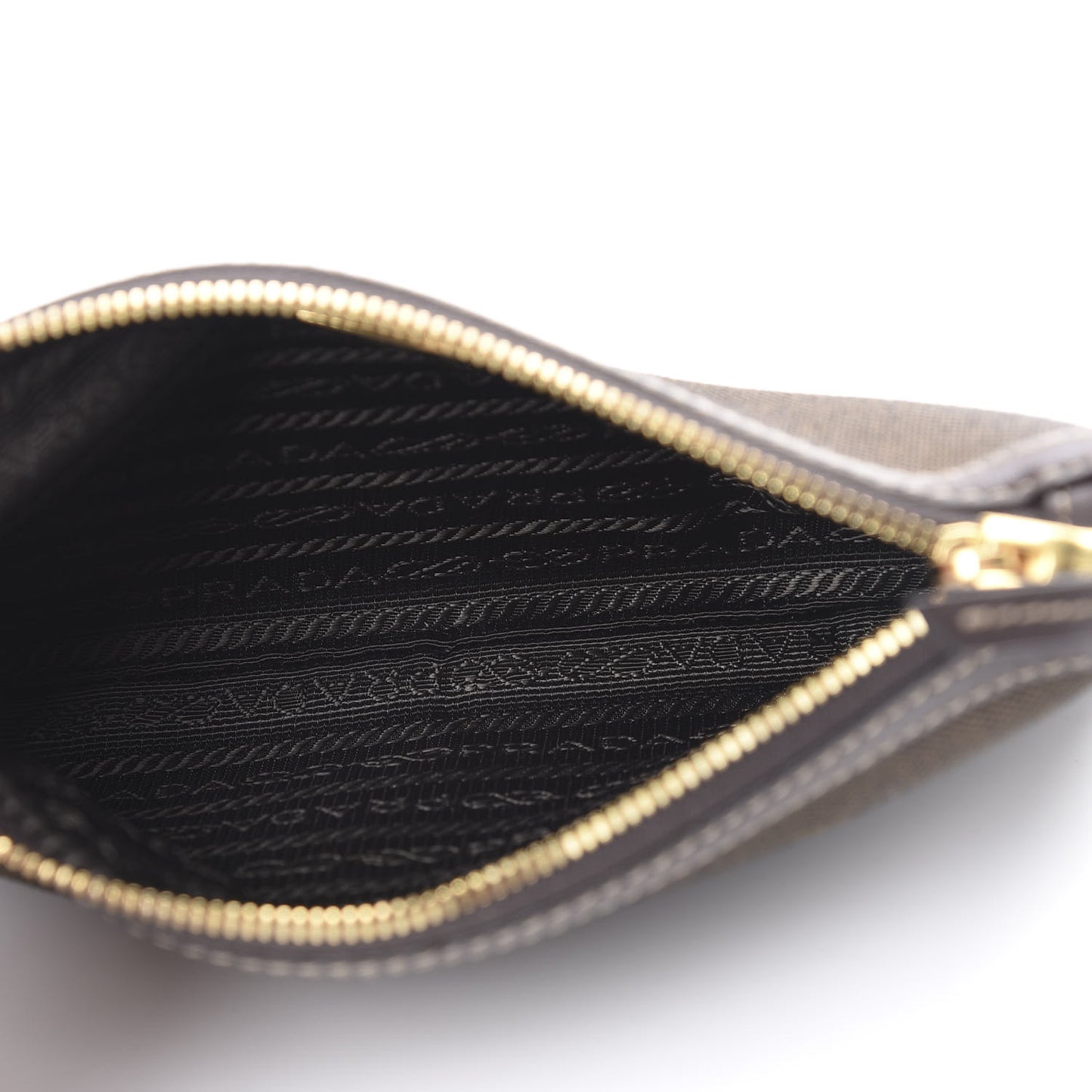 Jacquard Logo Pouch Corda Bruciato