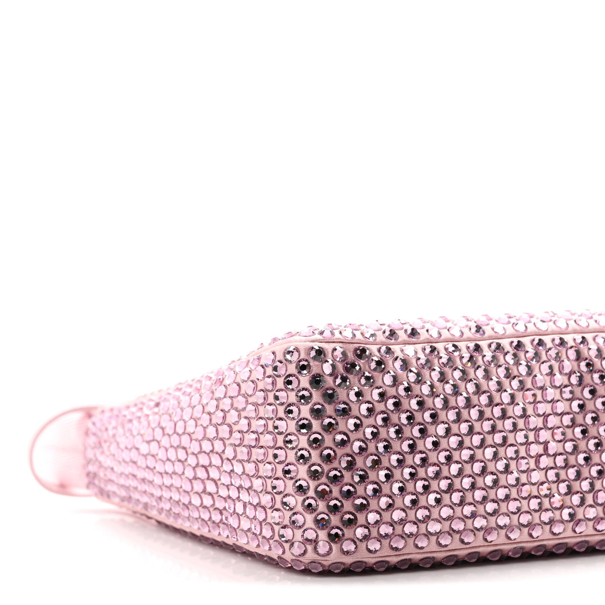 Satin Crystal Mini Re-Edition 2000 Bag Alabastro