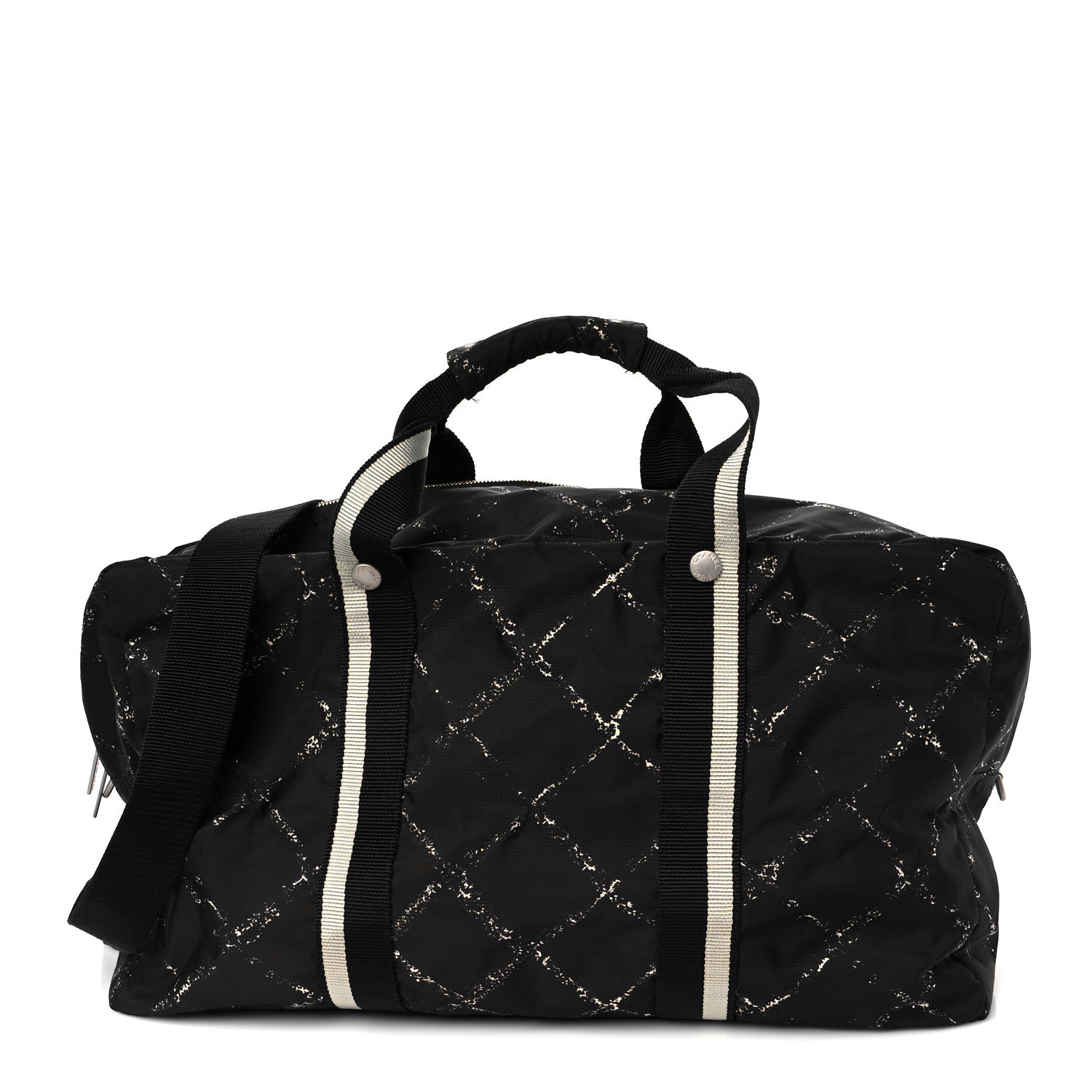 Chanel Nylon Large Travel Duffle Bag Black 1 of 14