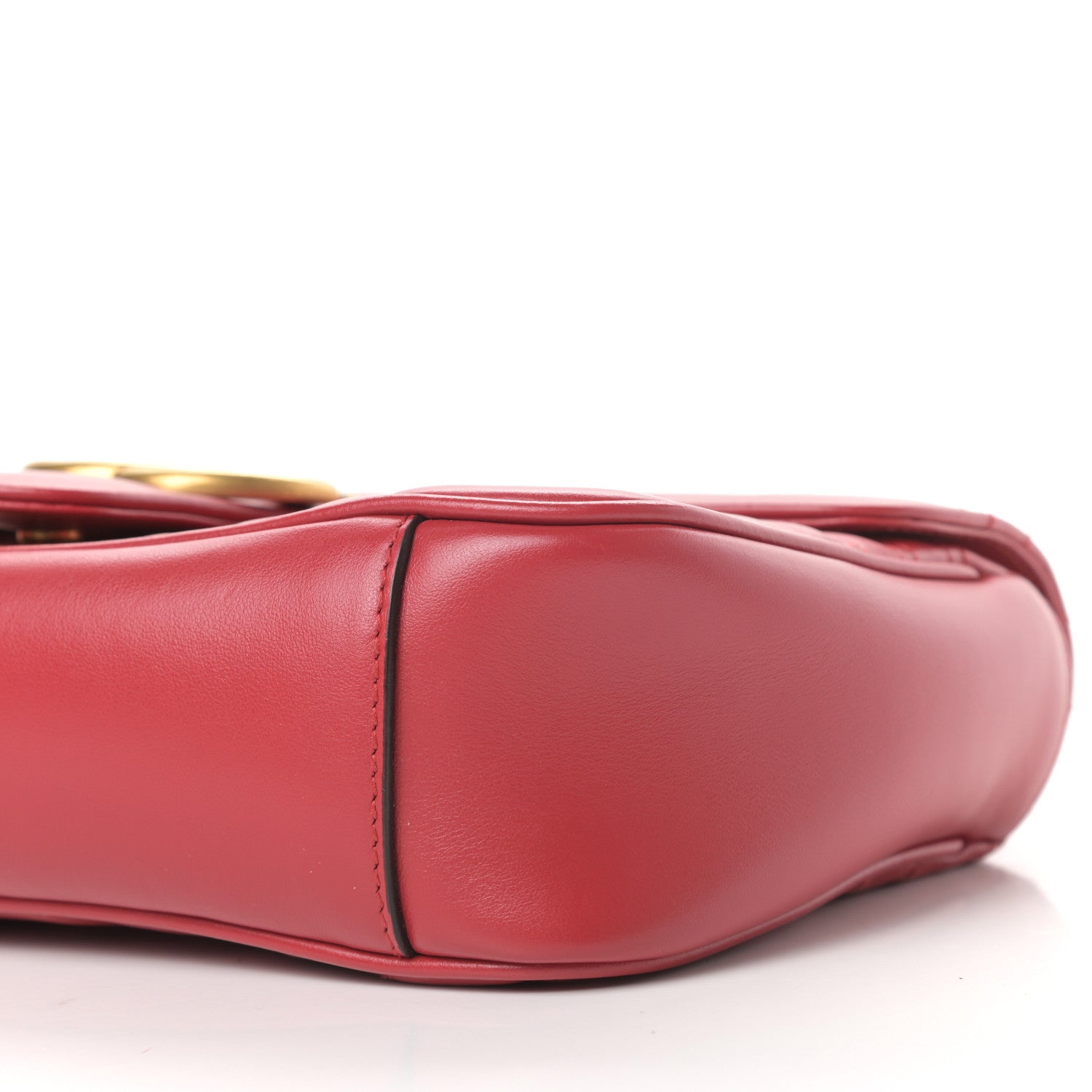 Gucci Calfskin Matelasse Small GG Marmont Shoulder Bag Hibiscus Red 9 of 10