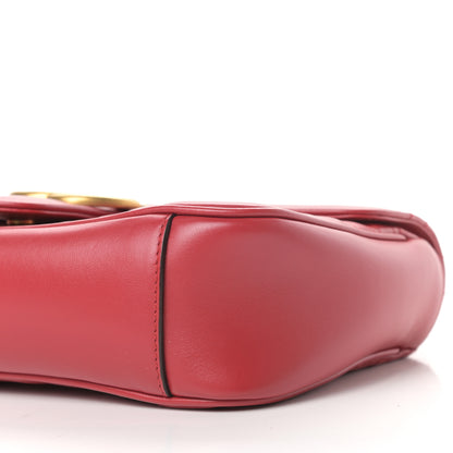 Gucci Calfskin Matelasse Small GG Marmont Shoulder Bag Hibiscus Red 9 of 10