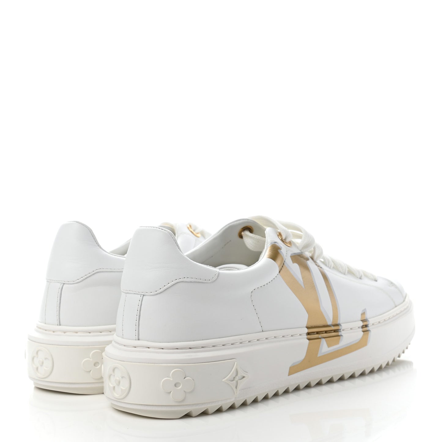 Monogram Time Out Sneakers 39.5 White Gold