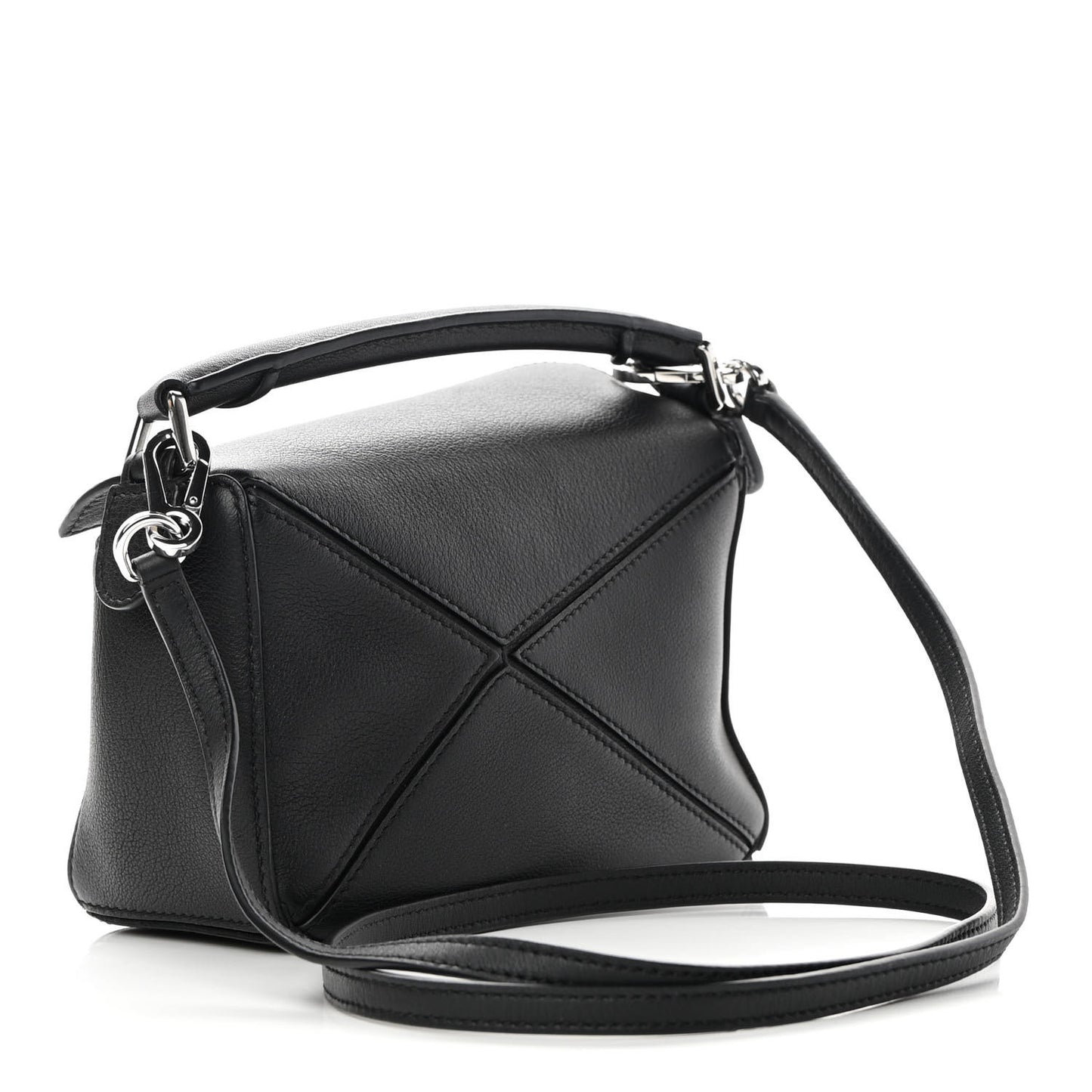 Calfskin Mini Puzzle Bag Black