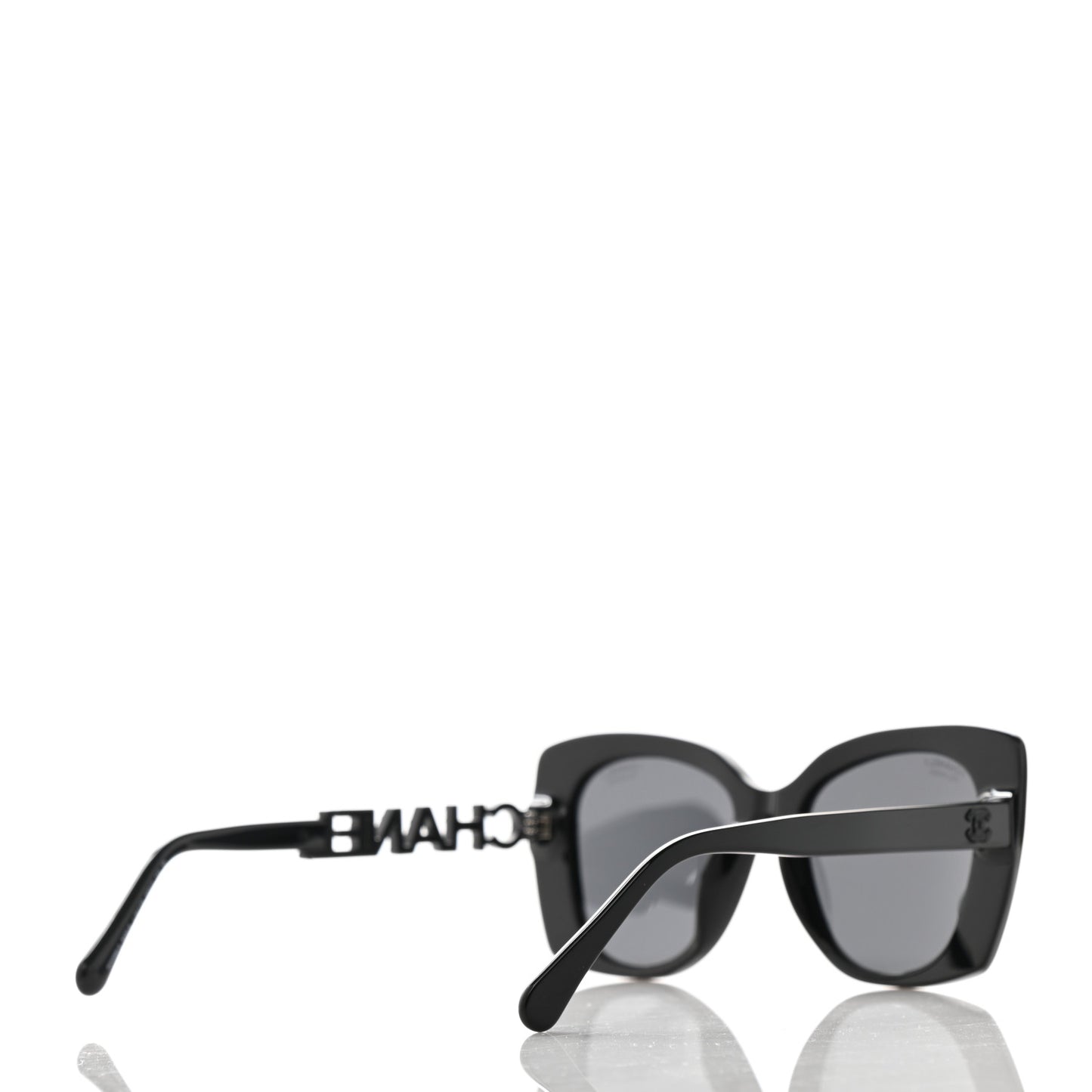 Acetate Strass Polarized Square Sunglasses 5422-B Black
