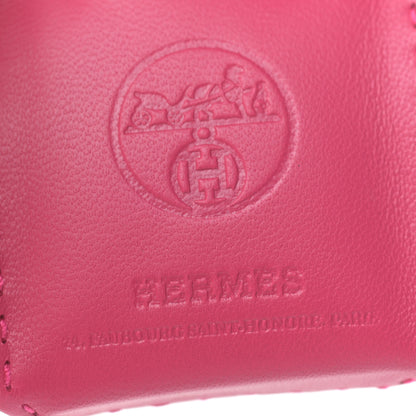 Hermes Milo Lambskin Swift Shopping Bag Charm Rose Mexico 3 of 3